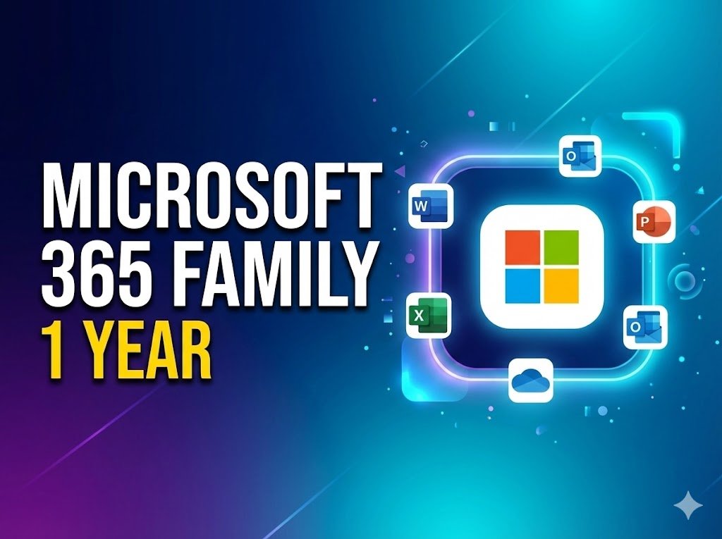 Microsoft 365 Family – 1 Year Official Subscription (Email Activation)